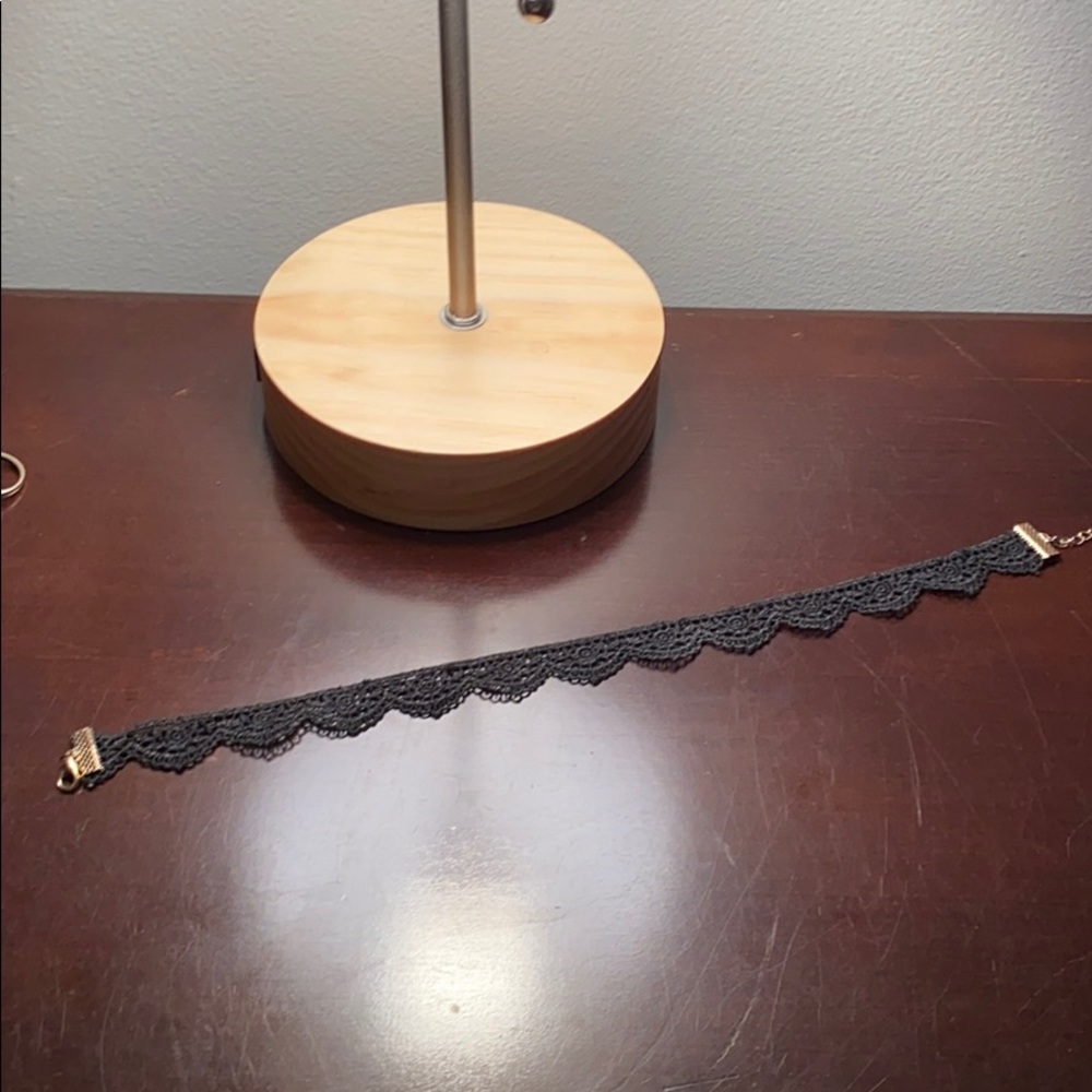 Black choker necklace